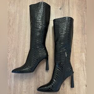 NEW! Vince Camuto Knee High Patent Leather Pelsna Boots